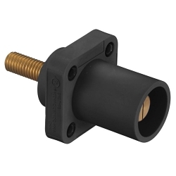 Hubbell HBLMRSBK Single Pole Receptacle