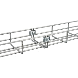 Hubbell HBT0206ZP Fabricated Overhead Straight Section Cross Wire Basket Tray