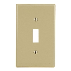 Hubbell P1I Non-Metallic Standard Wall Plate with Pre-Inserted Captive Screw