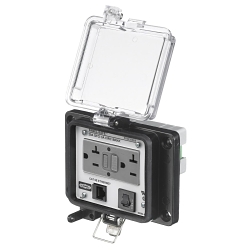 Hubbell PR4X205EB Signal and Control Combination Outlet