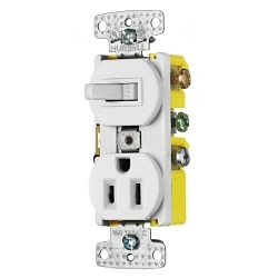 Hubbell RC108W Switch and Receptacle Combination Device
