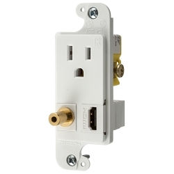 Hubbell RJ650WTR Multimedia Outlet