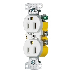 Hubbell RR15QWTR Straight Blade Receptacle