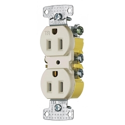 Hubbell RR15SLATR Straight Blade Receptacle