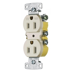 Hubbell RR15SLAWRTR Straight Blade Receptacle