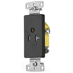 Hubbell RRD201BKTR Straight Blade Receptacle