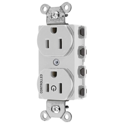 Hubbell SNAP5262C1W Snapconnect Straight Blade Receptacle