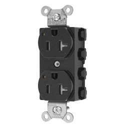 Hubbell SNAP5362BKLTRA Snapconnect Straight Blade Receptacle
