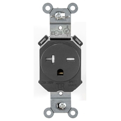 Hubbell SNAP5461BKTR Snapconnect Straight Blade Receptacle
