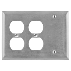 Hubbell SS211 Non-Magnetic Standard Combination Wall Plate