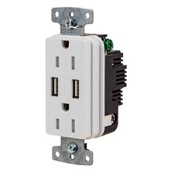 Hubbell USB15AW Usb Charger Receptacle
