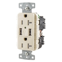 Hubbell USB20A5LA USB Charger Receptacle