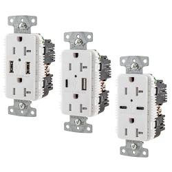 Hubbell USB20A5W USB Charger Receptacle