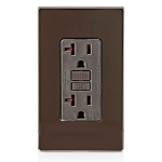 Leviton GFNT2 SmartlockPro Self-Test Slim GFCI Receptacle, 20A, 125V, Brown