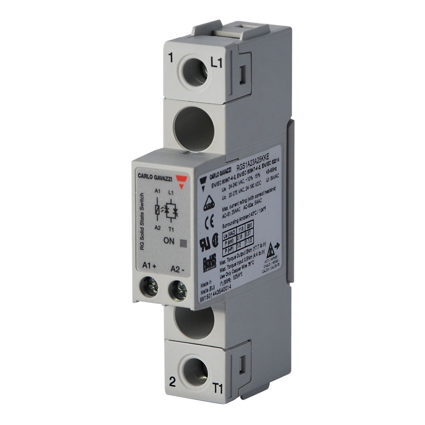 Carlo Gavazzi RGS1A60D50KKE Solid State Relay
