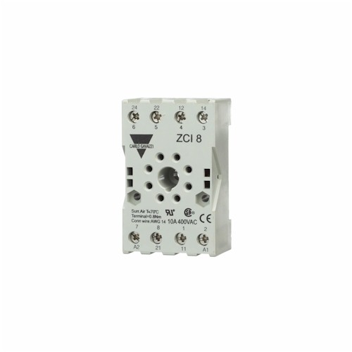 Carlo Gavazzi ZCI08 DIN Socket, For Use With RCI002 Relay without Holding Spring