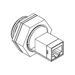 Woodhead 1300550001 Brad RJ-Lnxx Ethernet Receptacle